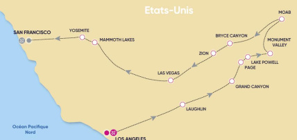 Autotour Les Incontournables de l'Ouest 2*/3*, Circuit Etats-Unis par Ôvoyages Autotour Les Incontournables de l'Ouest 2*/3*, Circuit Etats-Unis par Ôvoyages